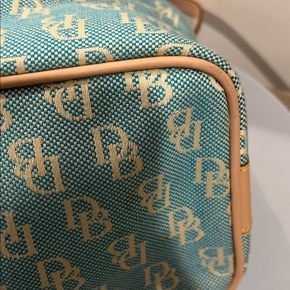 Dooney & Bourke Blue and Tan Bucket Bag - Picture 12 of 13